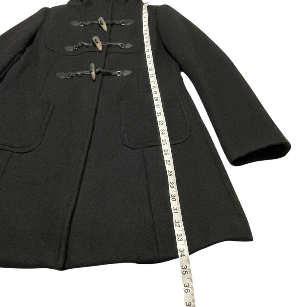 United Colors Of Benetton Hooded Wool-blend duffle coat in black size 44 Medium - Picture 5 of 12